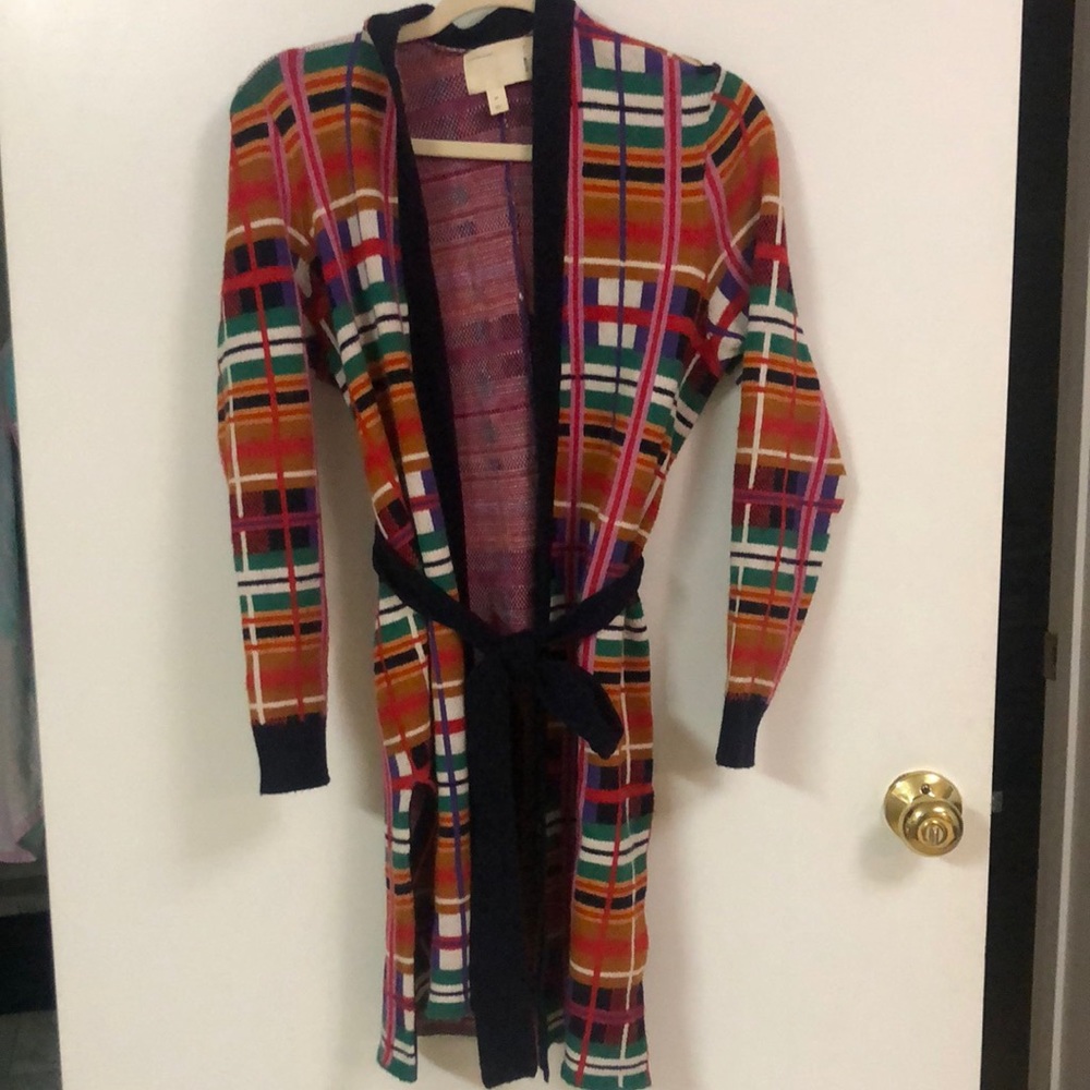 Moth colorful sweater cardigan size small